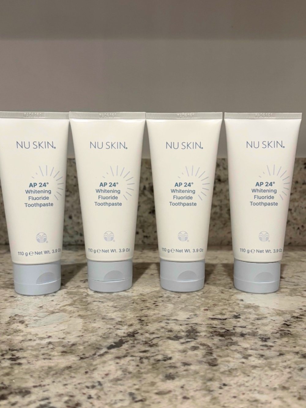 Four (4) Nuskin AP24 Whitening Fluoride Toothpaste. Exp 03/2028